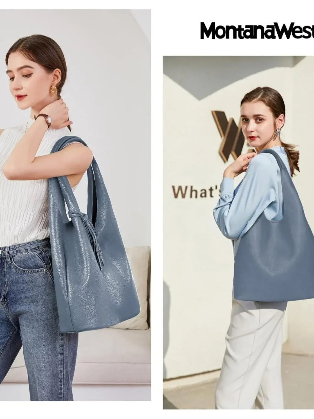 Slouchy Hobo Bags for Women Soft Designer Shoulder Purses Ladies Top Handle Hand_2
